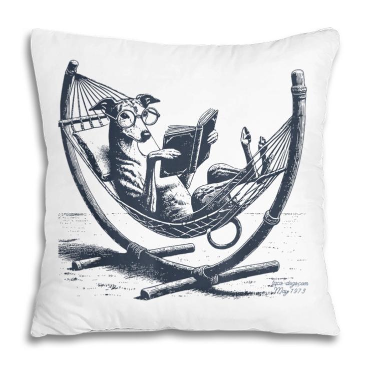 Italian Greyhound Whippet Dog Reading Book Hammock Iggy Mom Pillowcase