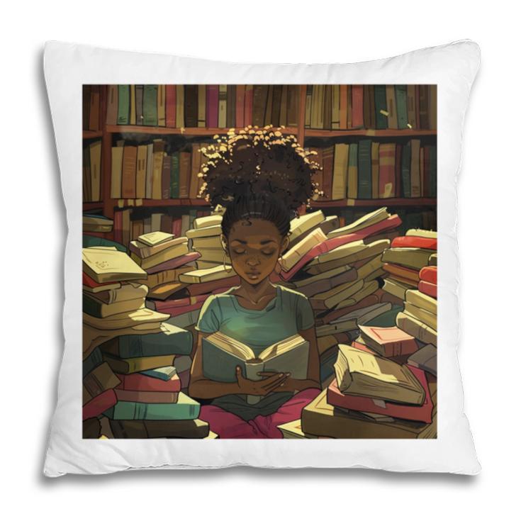 Melanin Afro Women Educated Reading Book History Girls Pillowcase