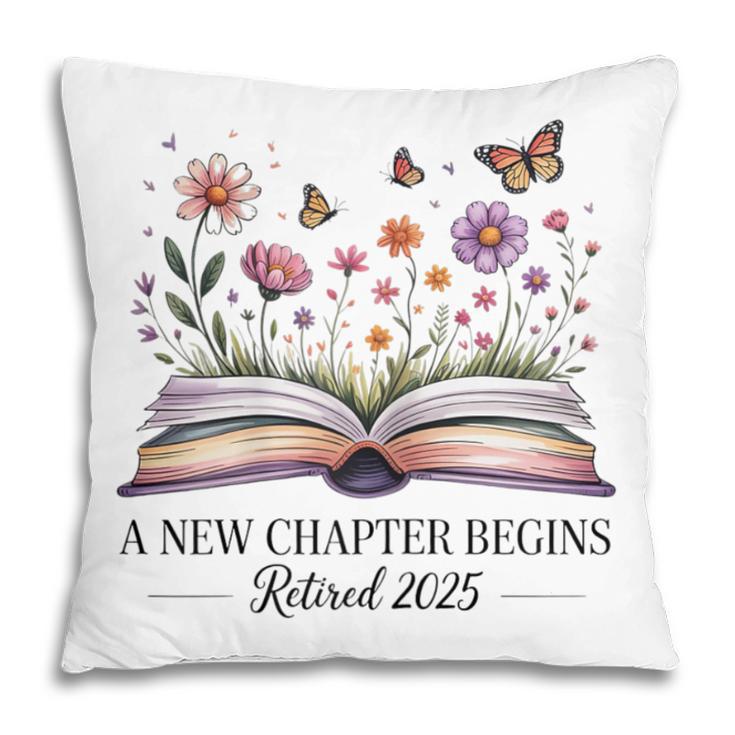 a New Chapter Begins Retired 2025 Floral Book Retirement Pillowcase a New Chapter Begins Retired 2025 Floral Book Retirement Pillowcase