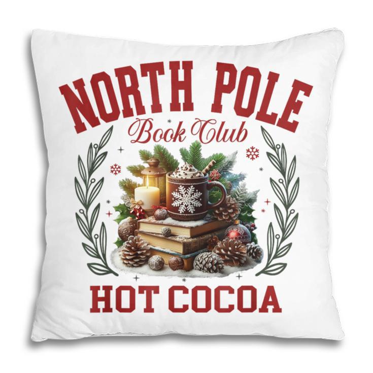North Pole Book Club Hot Cocoa Bookworm Christmas Xmas Pillowcase