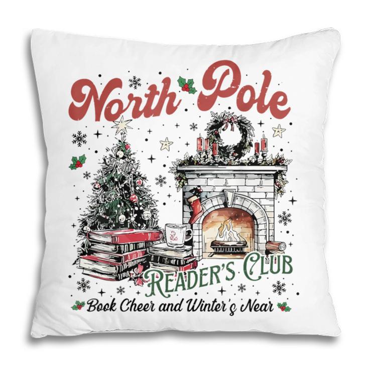 North Pole Book Club Book Lover Bookish Bookworm Christmas Pillowcase