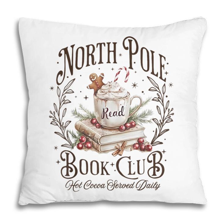 North Pole Readers Club Bookish Xmas Santa Book Reading Pillowcase