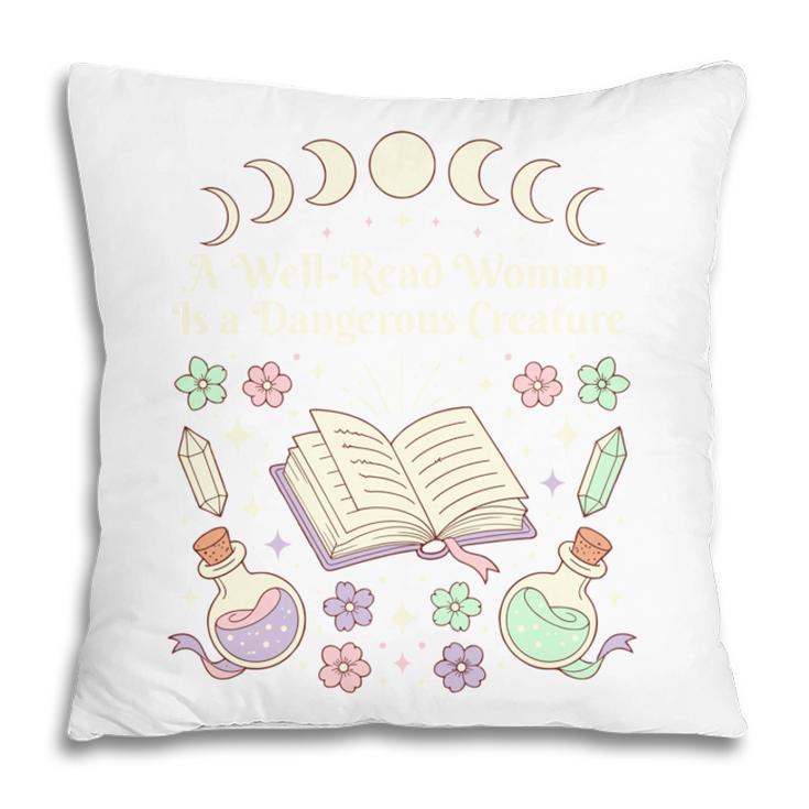 Well Read Woman Literature Quote Celestial Book Floral Pillowcase Well Read Woman Literature Quote Celestial Book Floral Pillowcase