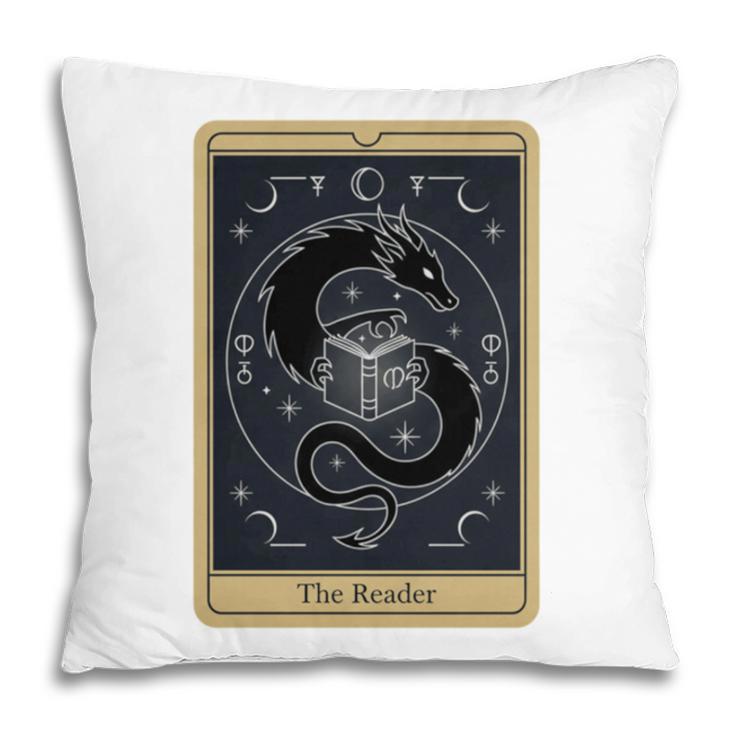 The Reader Tarot Card Mystic Dragon Book Magic Pillowcase