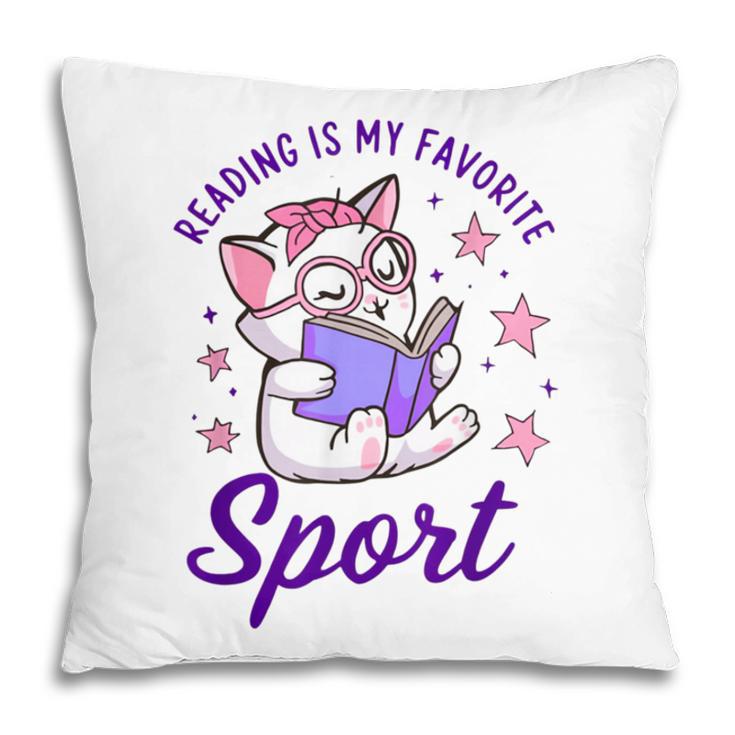 Reading Is My Favorite Sport Saying Quote Book Lovers Pillowcase