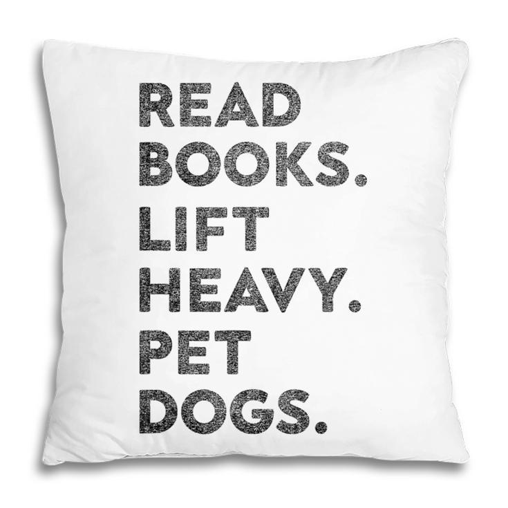 Retro Gym Book Lover Read Books Lift Heavy Pet Dogs Pillowcase