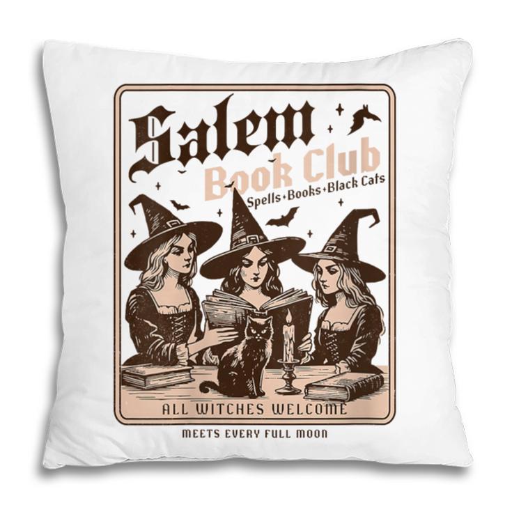 Salem Book Club Bookish Halloween Retro Salem Witch Book Pillowcase Salem Book Club Bookish Halloween Retro Salem Witch Book Pillowcase