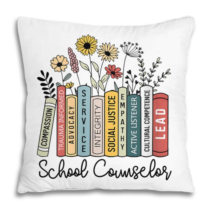 School Counselor Wildflower Book School Counseling Life Pillowcase