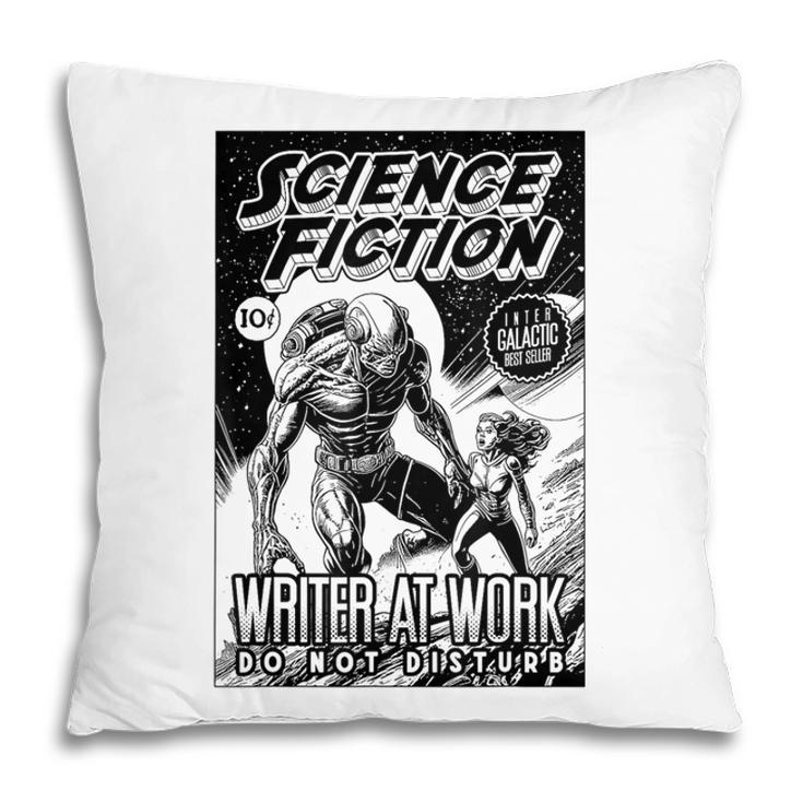 Science Fiction Writer At Work Vintage Book Cover Pillowcase Science Fiction Writer At Work Vintage Book Cover Pillowcase