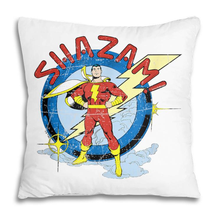 Shazam Comic Book Art Heroic Portrait Vintage Pillowcase