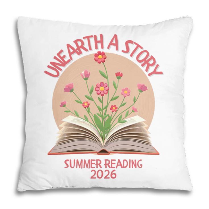 Unearth a Story 2026 Summer Reading Program Flowers Book Premium Tri-Blend Pillowcase Unearth a Story 2026 Summer Reading Program Flowers Book Premium Tri-Blend Pillowcase