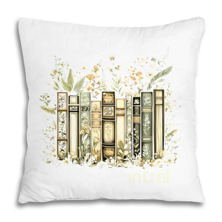 Vintage Floral Bookshelf I Have No Shelf Control Book Lovers Pillowcase