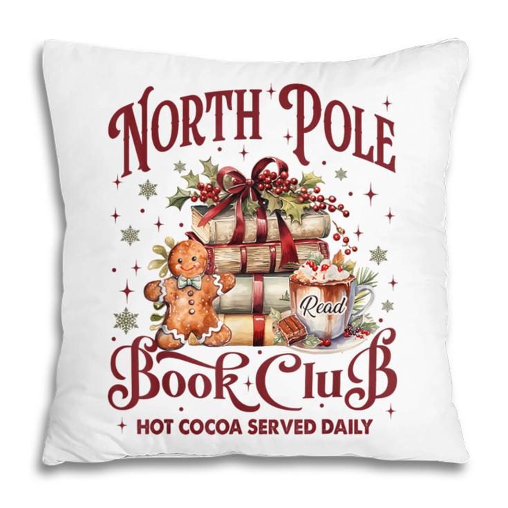Vintage Retro North Pole Book Club Hot Cocoa Pillowcase Vintage Retro North Pole Book Club Hot Cocoa Pillowcase