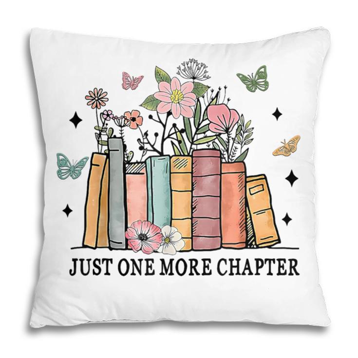 Wildflower Floral Book Just One More Chapter Pillowcase