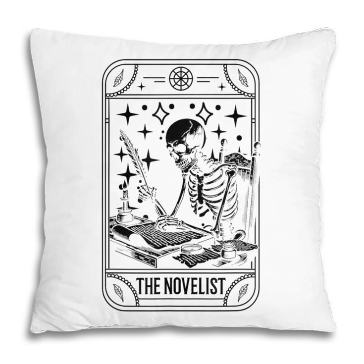 Writer Novelist Book Poetry Author Skeleton Tarot Card Pillowcase