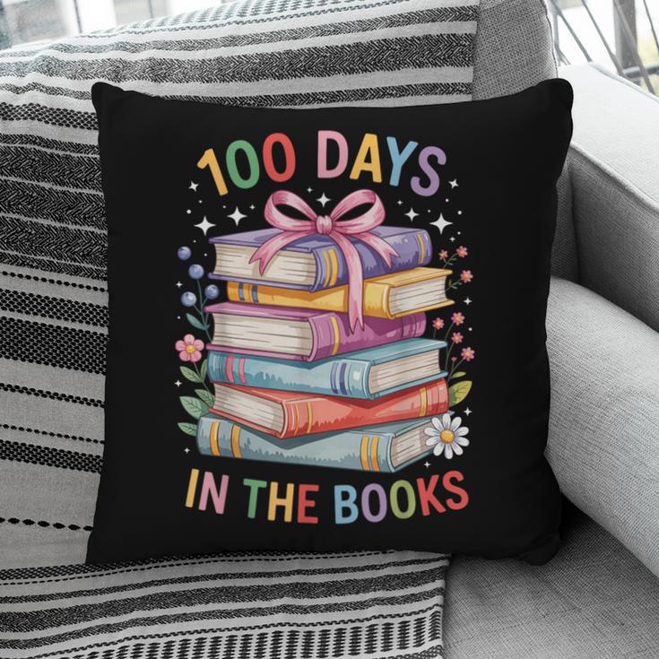 100 Days In The Books Cute Book 100 Days Of School Teachers Pillowcase