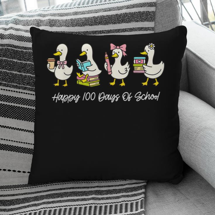 100 Days Of School Cute Goose Coffee Books Teacher Life Pillowcase