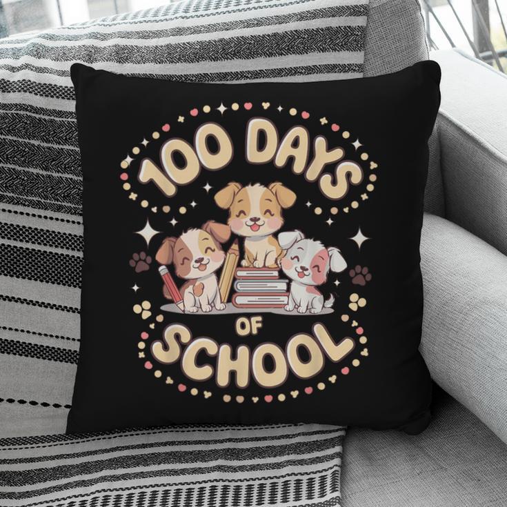 100 Days Of School Cute Puppies And Books Pillowcase
