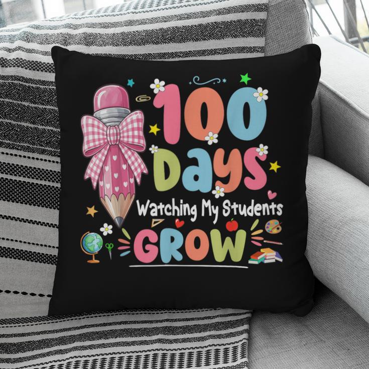 100th Day Of School Teacher Women Floral Books Pillowcase