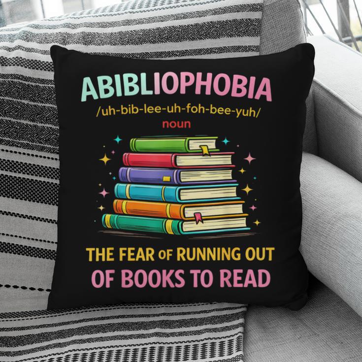 Abibliophobia Book Lovers Graphic Pillowcase