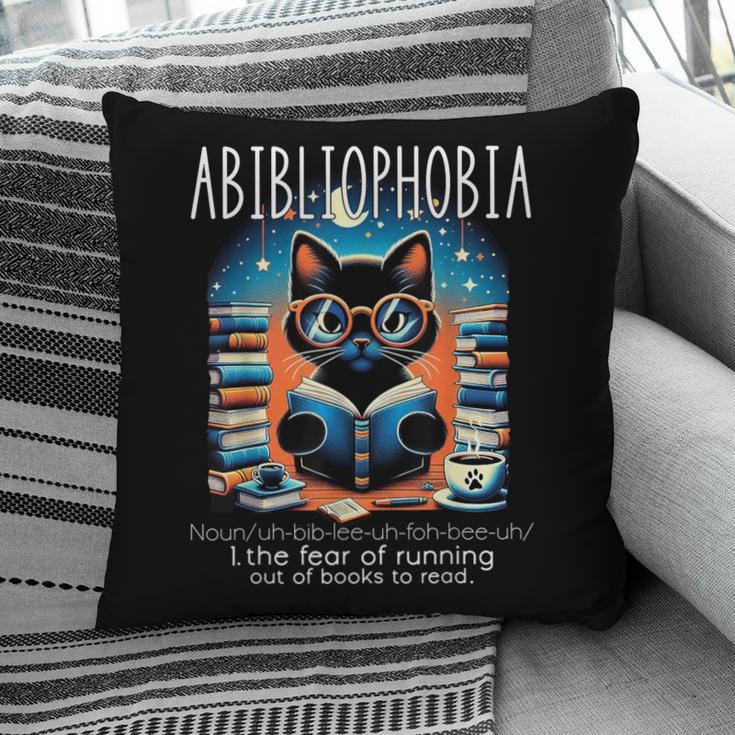 Abibliophobia Cat Reading Bookworm Reader Nerd For Men Women Girls Kids Pillowcase