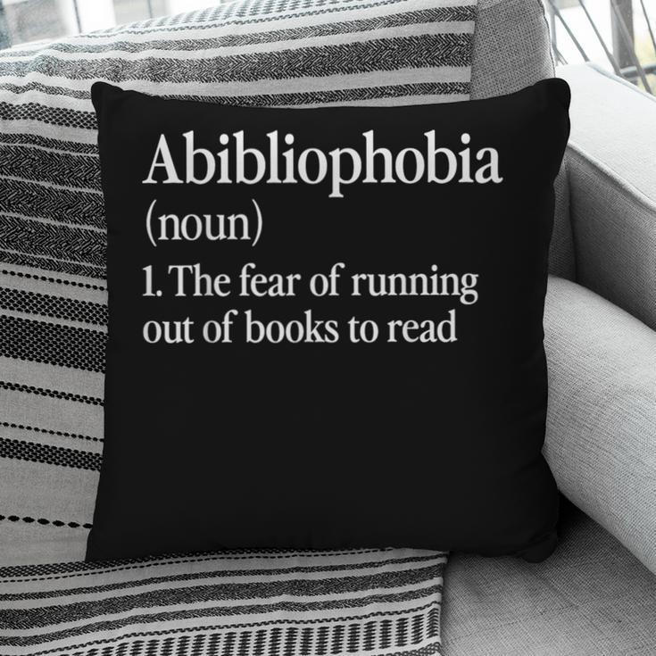 Abibliophobia Definition Reading Book Worm Reader Pillowcase