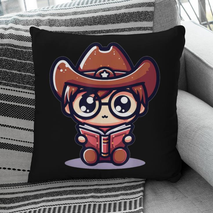Adorable Book Lover Cowboy With Reading Glasses Cute Pillowcase