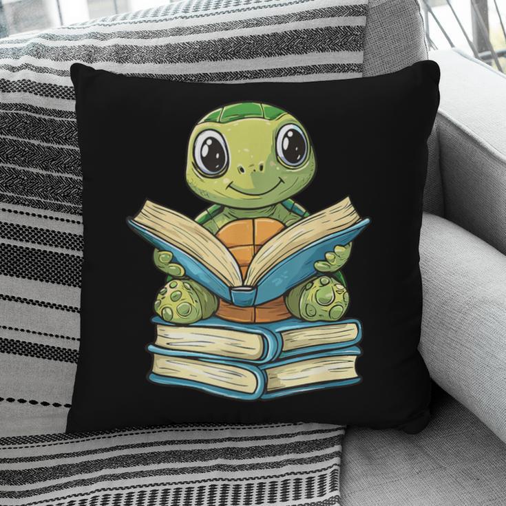 Adorable Turtle Reading Books Pillowcase