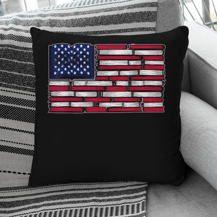 America US Flag Books Library Reading For Book Lover Reader Pillowcase