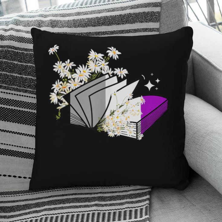 Asexual Book Lover LGBT Reading Pride Ace Flag Daisy Pillowcase