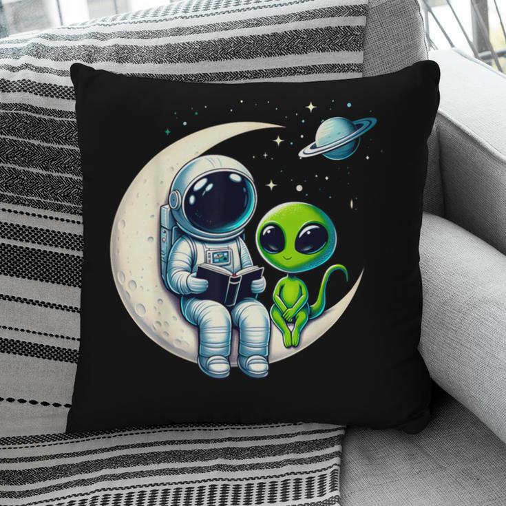 Astronaut Reading Book To Alien Shirt Moon Space Lover Kids Pillowcase Astronaut Reading Book To Alien Shirt Moon Space Lover Kids Pillowcase
