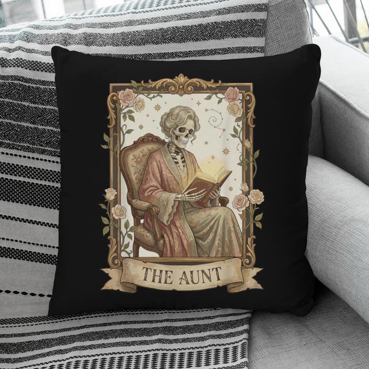 The Aunt Tarot Card Women Skeleton Aunty Book Lover Pillowcase