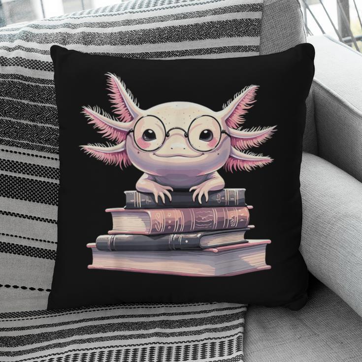 Axolotl Books Readsalotl Reading Bookworm Kawaii Axolotl Pillowcase