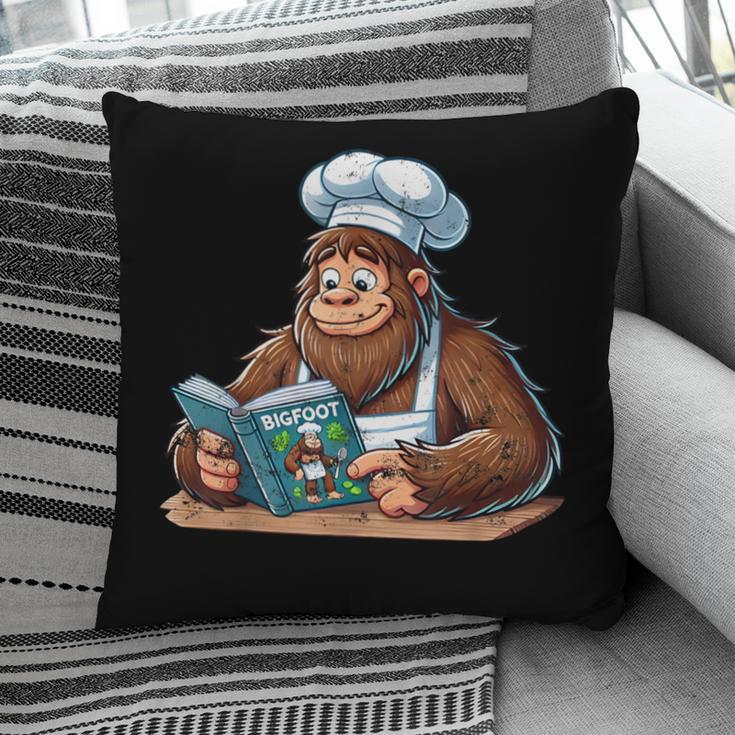 Bigfoot Reading a Cookbook Pillowcase
