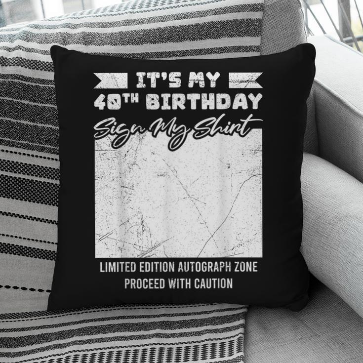 Birthday It's My 40th Birthday Guest Book Birthday Party Pillowcase