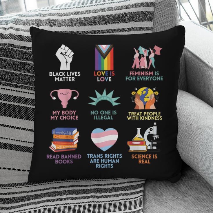 BLM Human Rights Feminism Trans Science Books LGBTQ Quote Pillowcase
