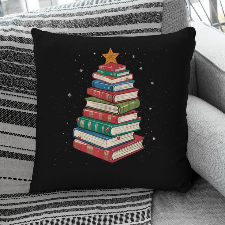 Book Christmas Tree Book Lover Teacher Librarian Men Women Pillowcase