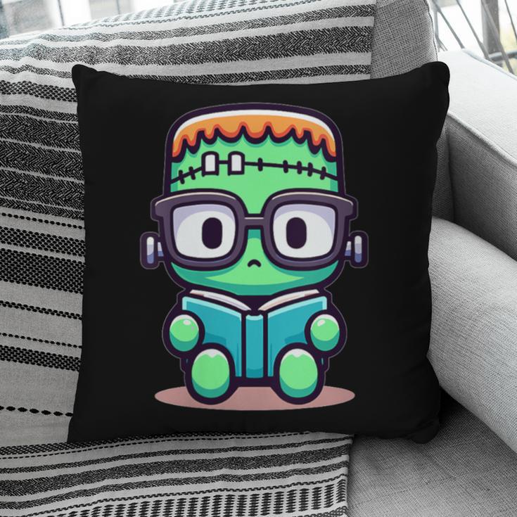 Book Lover Frankenstein's Monster With Reading Glasses Pillowcase