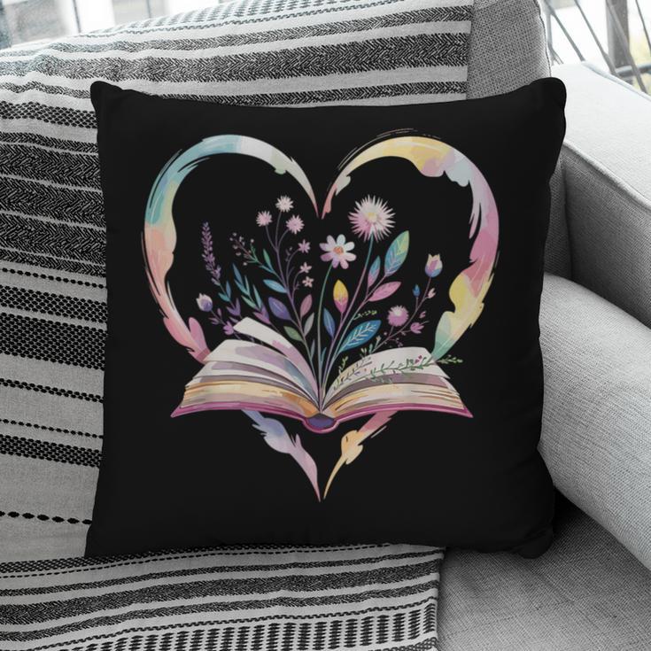 Book Lover Heart Shaped Reading Art Bookworm Pillowcase