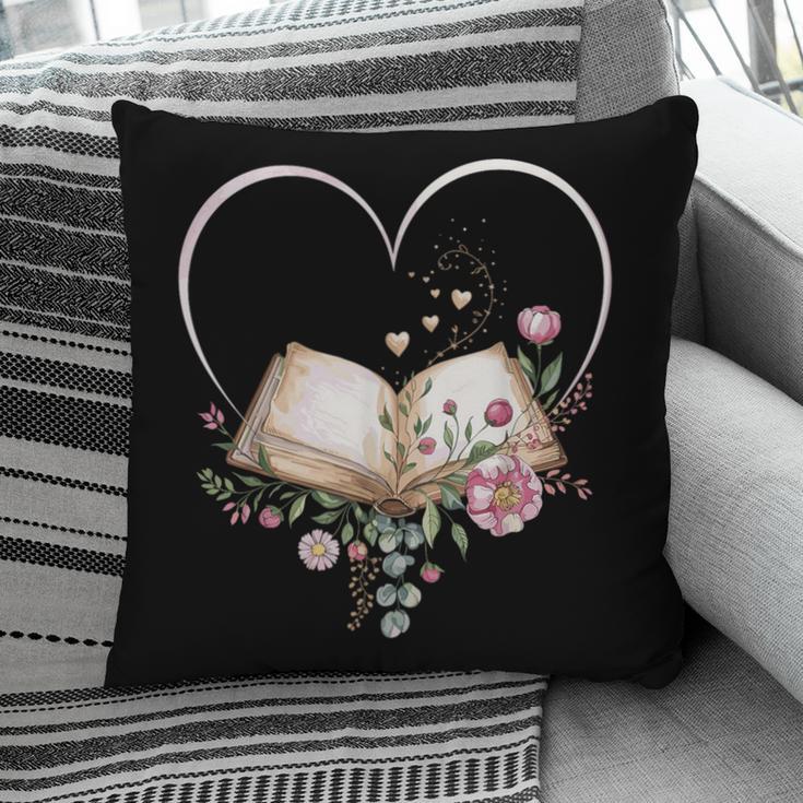 Book Lover Heart Shaped Reading Art Librarian Pillowcase