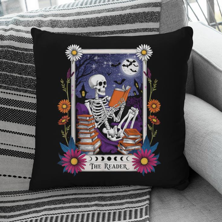 Book Lover Tarot Card The Reader Mystic Skeleton Pillowcase