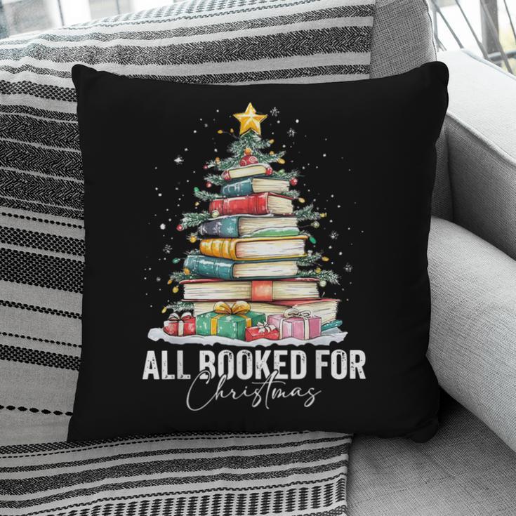 All Booked For Christmas Coquette Books Teacher Xmas Tree Pillowcase
