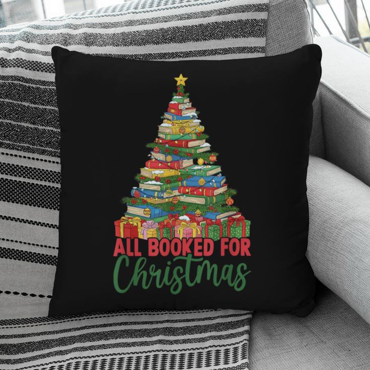 All Booked For Christmas Reading Books Librarian Holiday Pillowcase