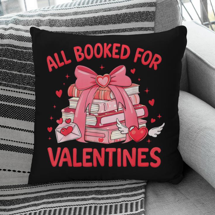 All Booked For Valentine Bow Books Lover Teacher Girl Women Pillowcase