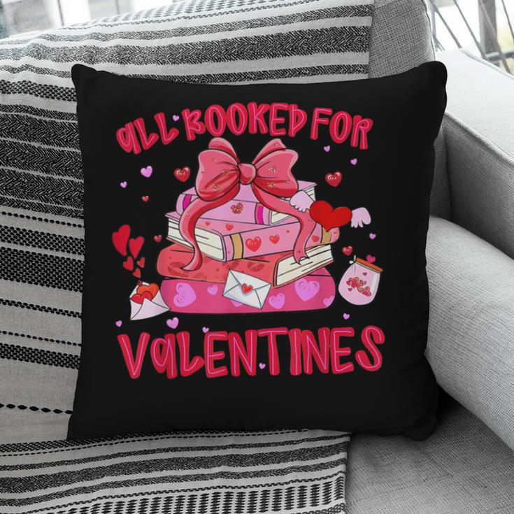 All Booked For Valentines Coquette Bow Book Valentine Day Pillowcase