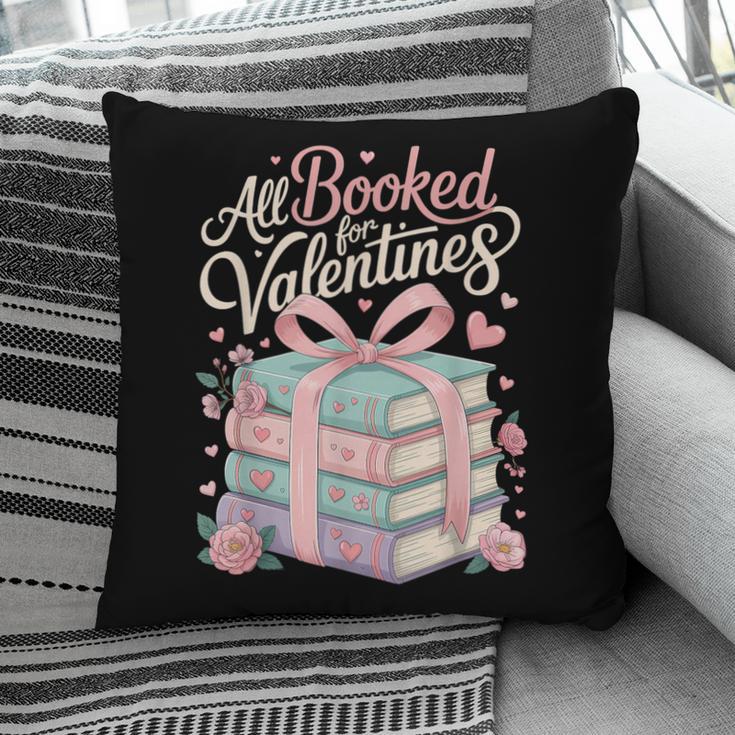 All Booked For Valentines Stacked Books Pillowcase