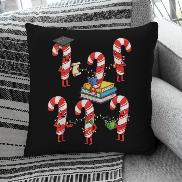 Bookmas Christmas Books Shirt Candy Cane Bookworm Pillowcase