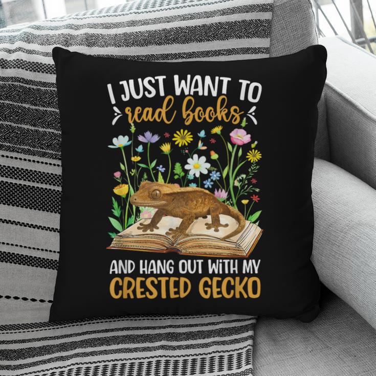 Books And Crested Gecko Owner Crestie Lover Pillowcase
