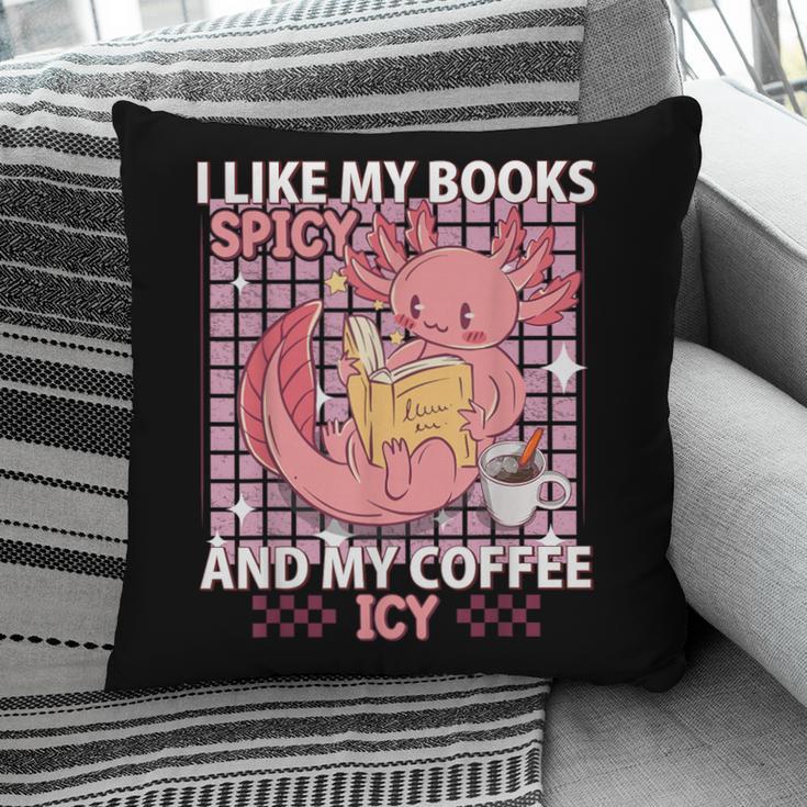 I Like My Books Spicy And My Coffee Icy Librarian Pillowcase