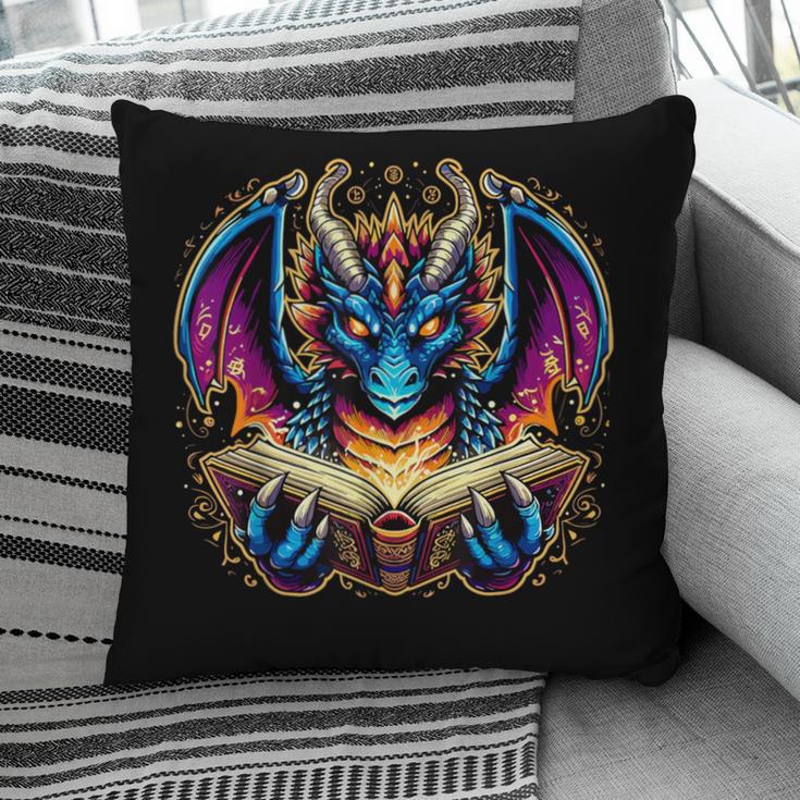 Bookworm Dragon Reading Book Lover Pillowcase